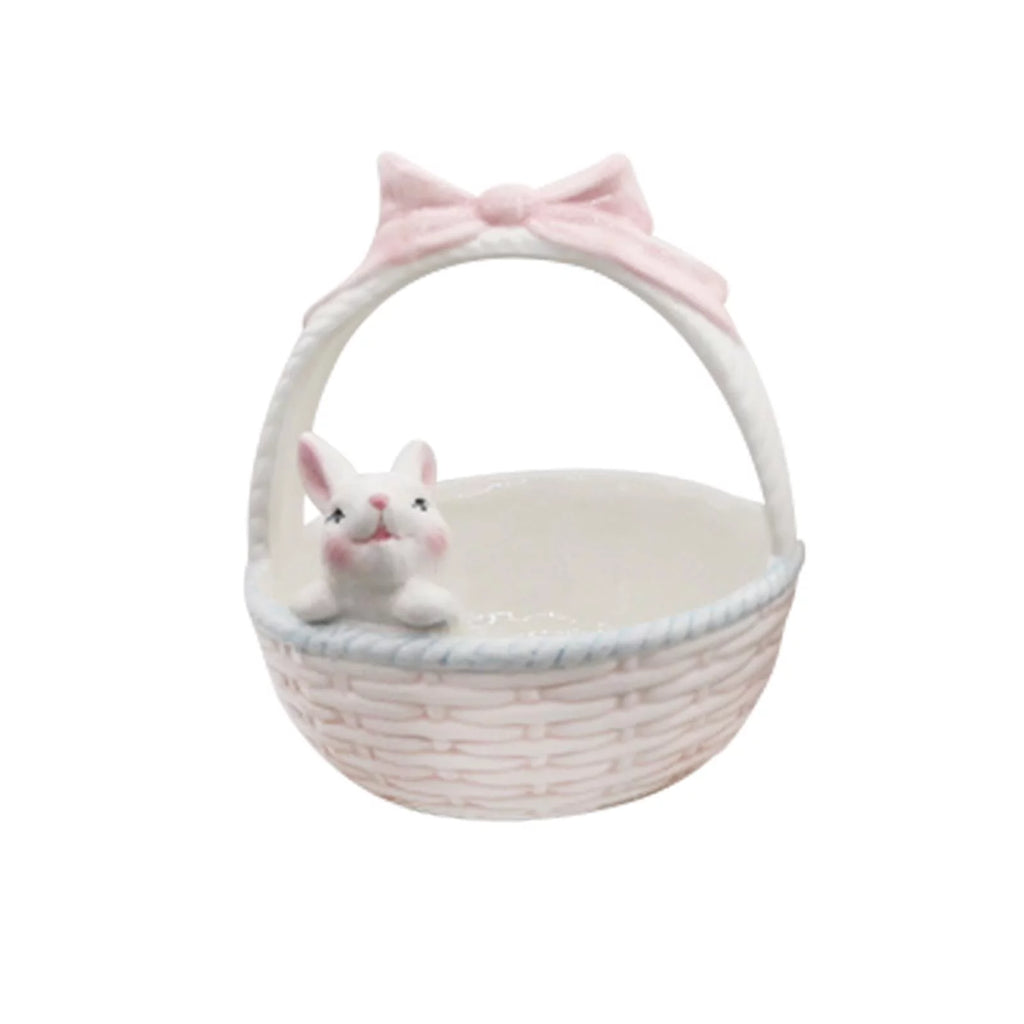 Ceramic Rabbit Easter Basket Bunny Bowls Small Candy Serving Bowls Y5966