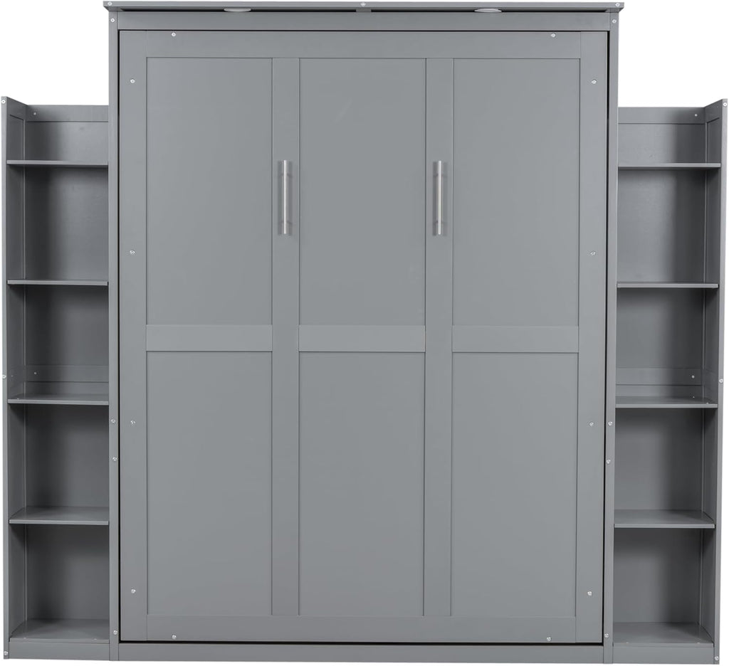 Queen Size Solid Wood Murphy Bed W5948