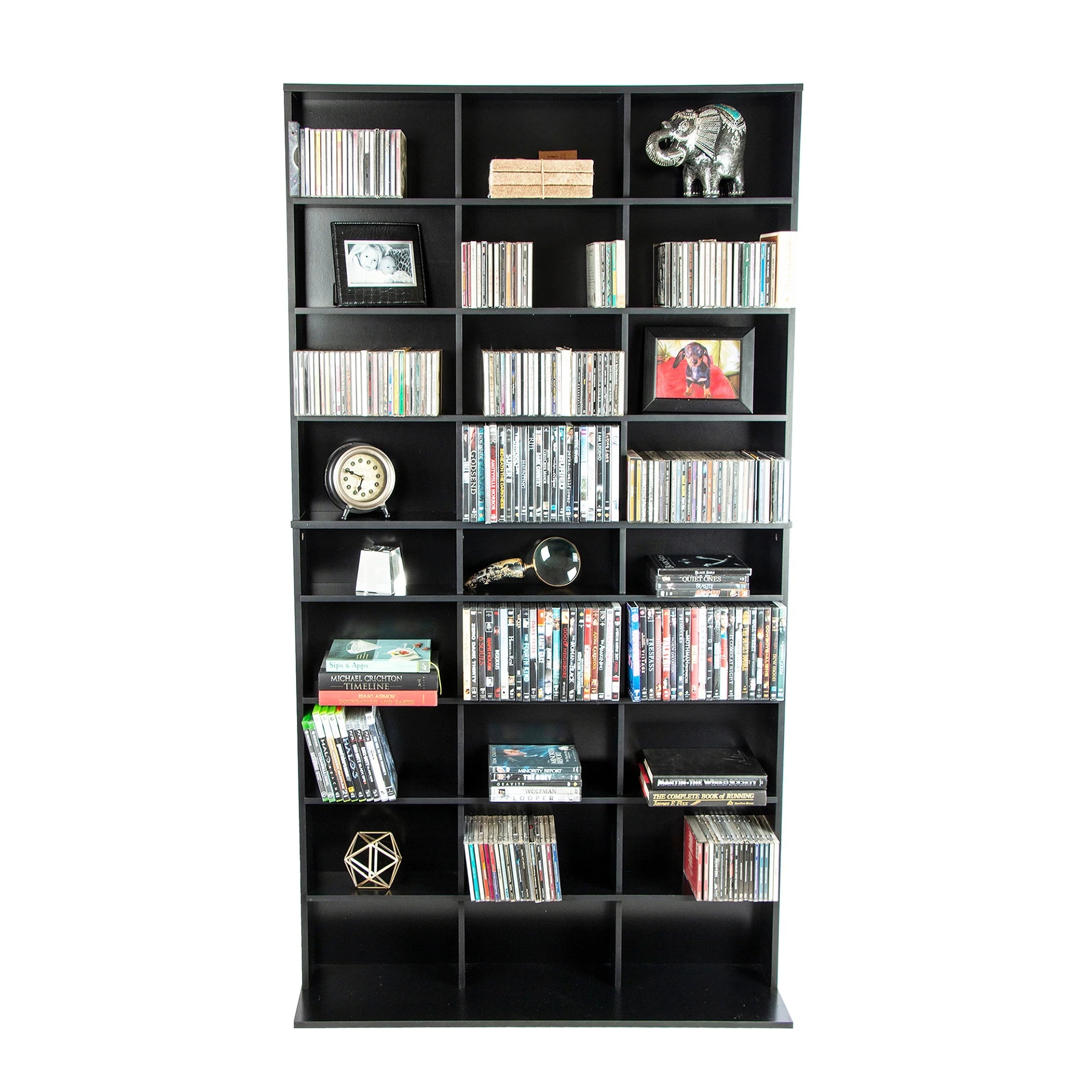 Black Media Storage Cabinet XL T7685