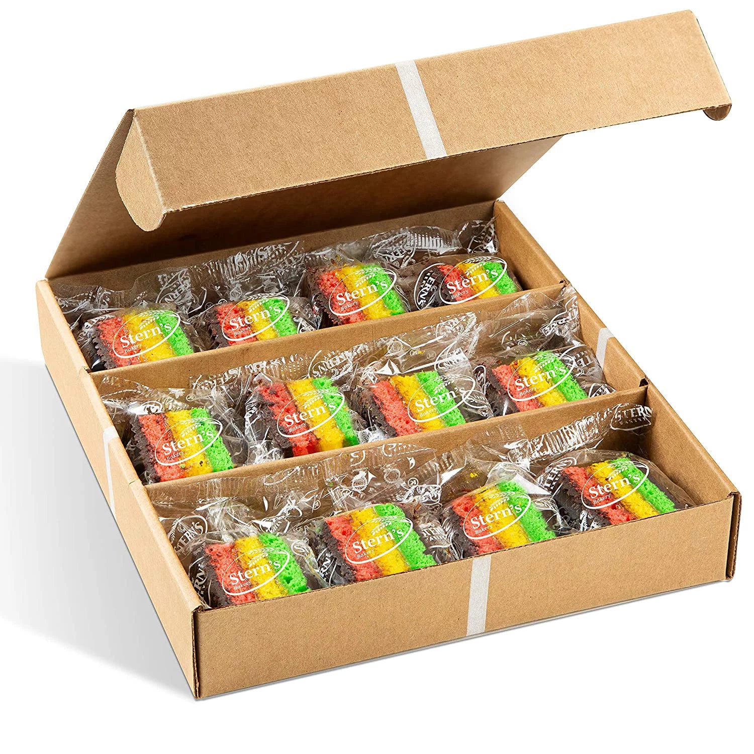 12 Individually Wrapped Italian Rainbow Cookies N859