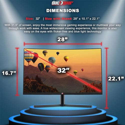 2-Pack 49" Curved Ultrawide Gaming Monitor, 32:9 Aspect Ratio, 3840x1080 Resolution, 144Hz Refresh Rate D327