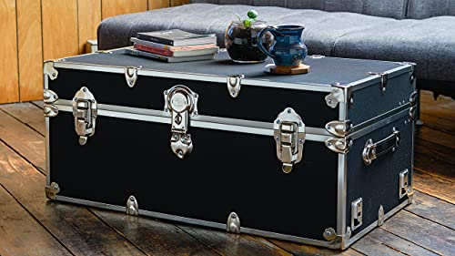 Red Leather Embossed Vinyl Trunk 36"x18"x18" R2796