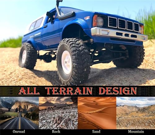 1/16 Scale RC Rock Crawler Pickup Truck 4x4 RTR with LED Light 2 Batteries T82491