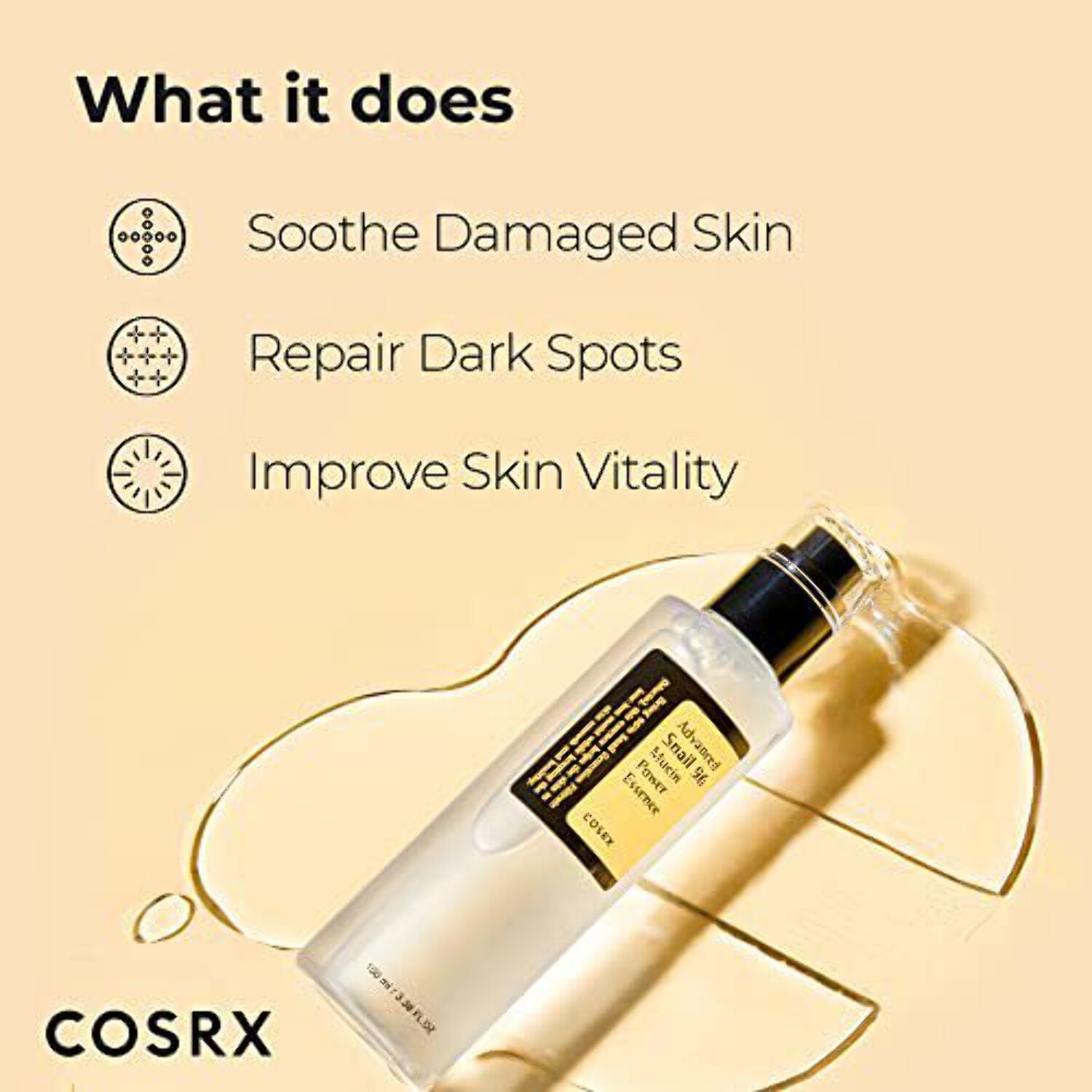 Snail Mucin 96% Power Repairing Essence 3.38 fl.oz 100ml Hydrating Serum G486001