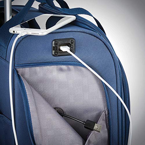 Purple Underseat Carry-On Spinner with USB Port E51971