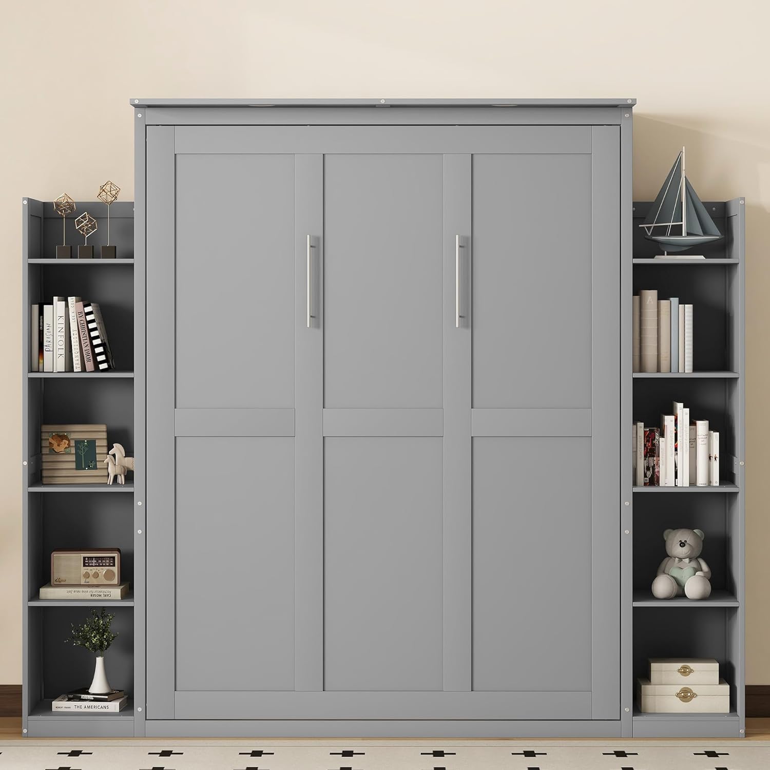 Queen Size Solid Wood Murphy Bed W5948
