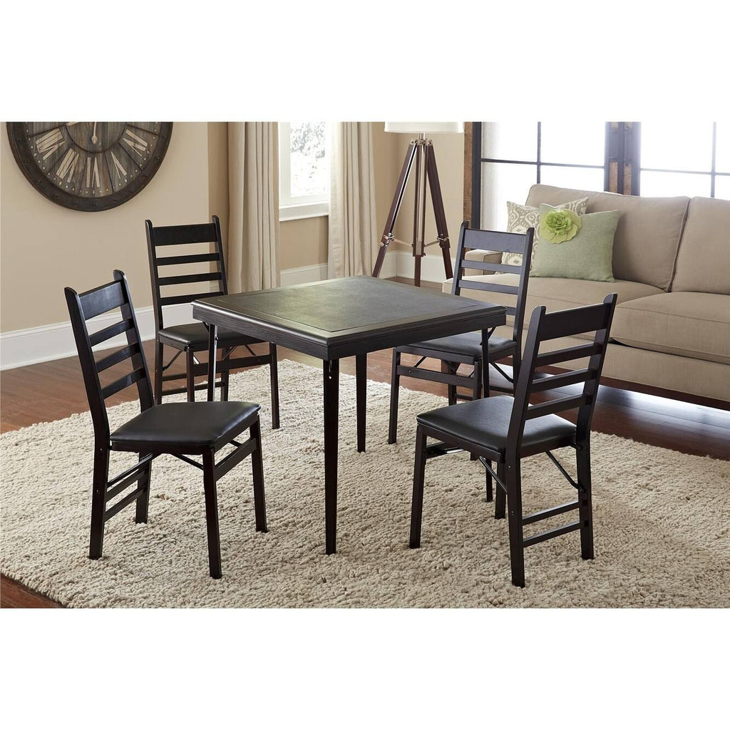 Black Wood Ladder Back Folding Chair J95906