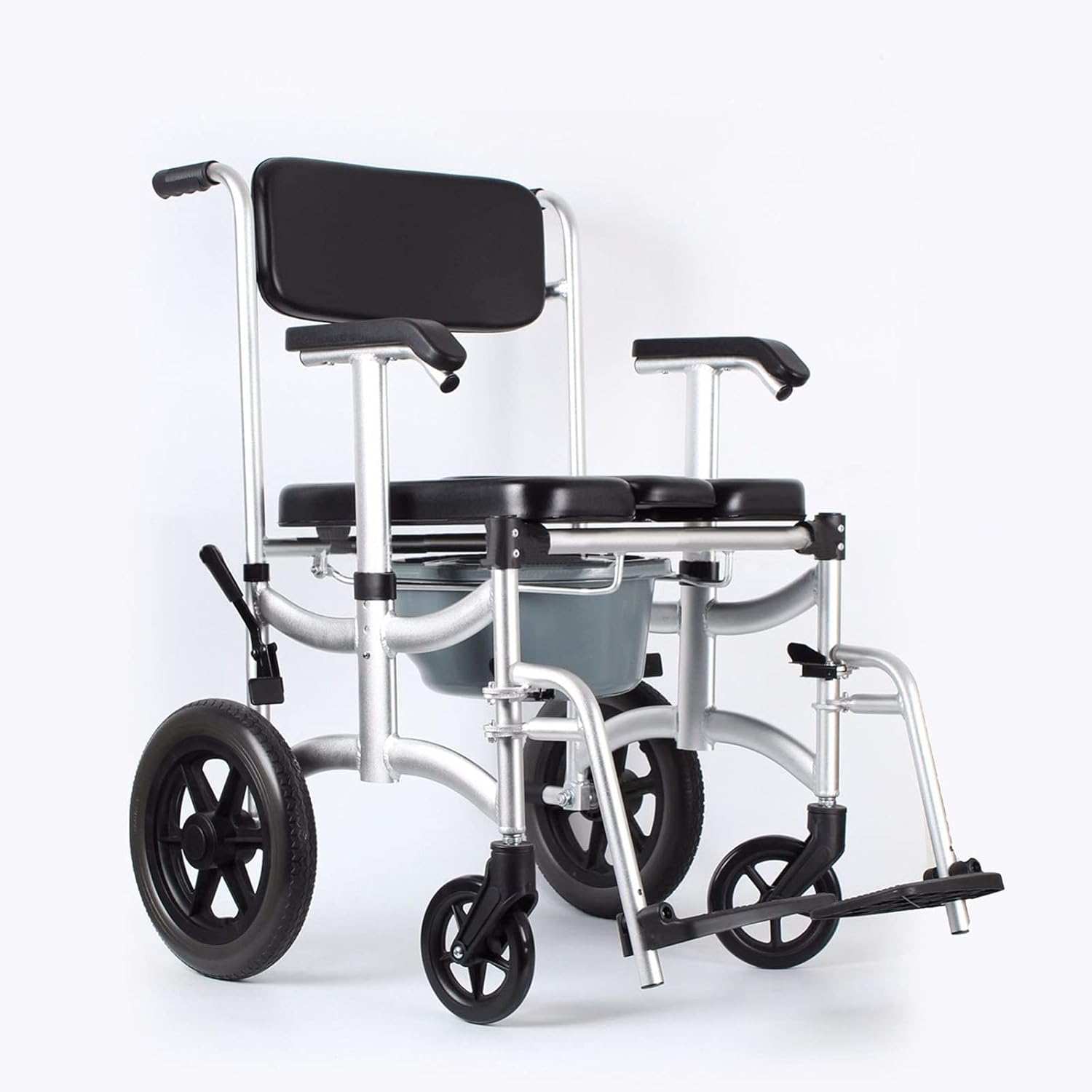 Toilet Commode Chair with Adjustable Height, Detachable Pot and Brakes X62024