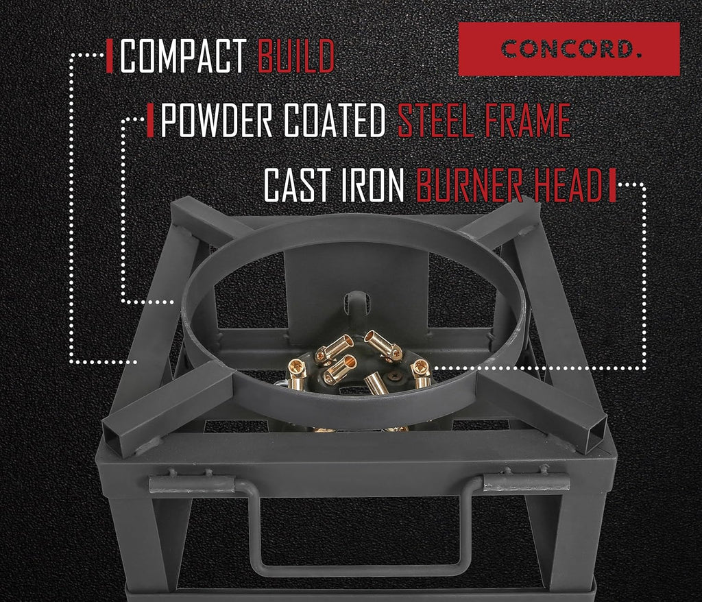 12" Single Propane Outdoor Burner with Built in Wok Ring V5105
