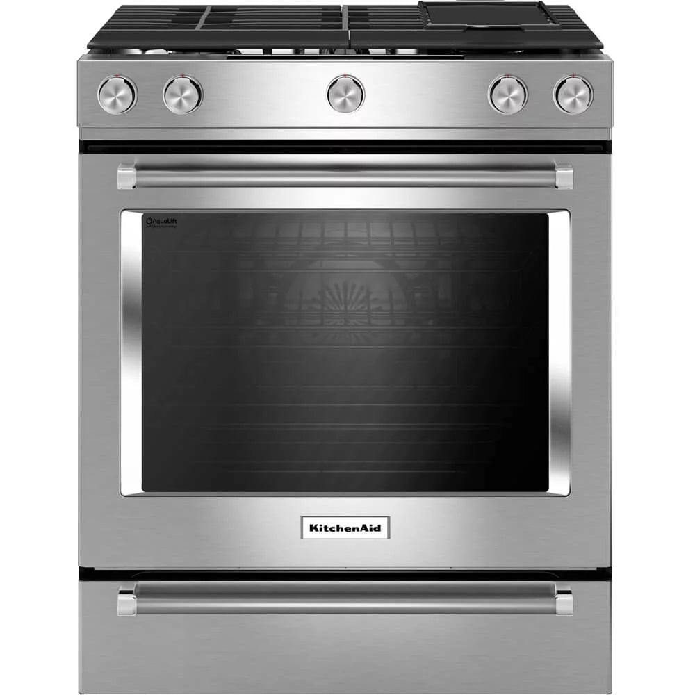 7.1 Cu. Ft. 5 Burner Dual Fuel Slide-in Range B349490