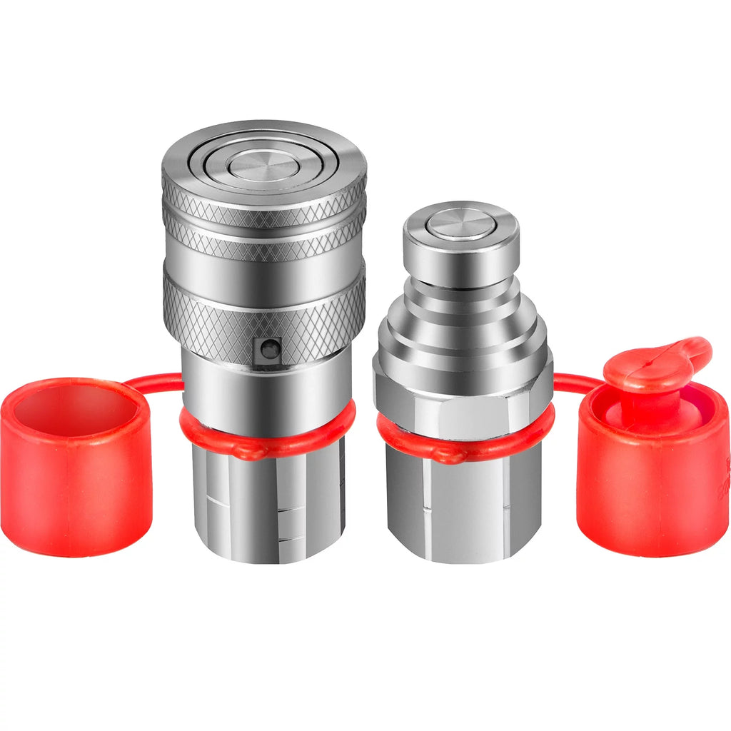 1/2" NPT Thread Hydraulic Couplers with Dust Caps K25338