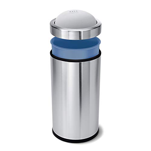 30 Liter 8 Gallon Brushed Stainless Steel Step Trash Can Z5366