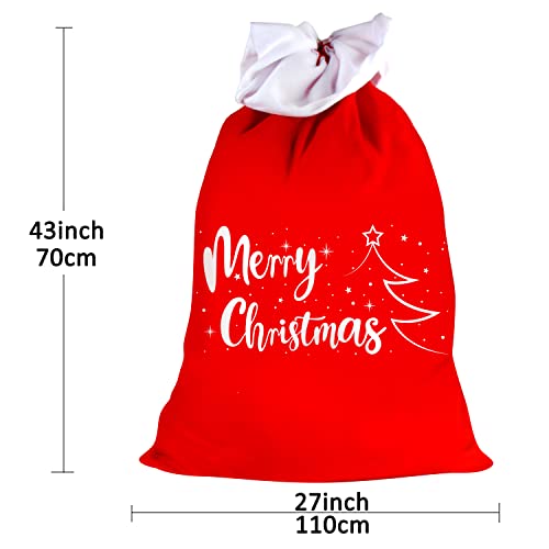 Jumbo Velvet Santa Gift Bags with Drawstring Z74363