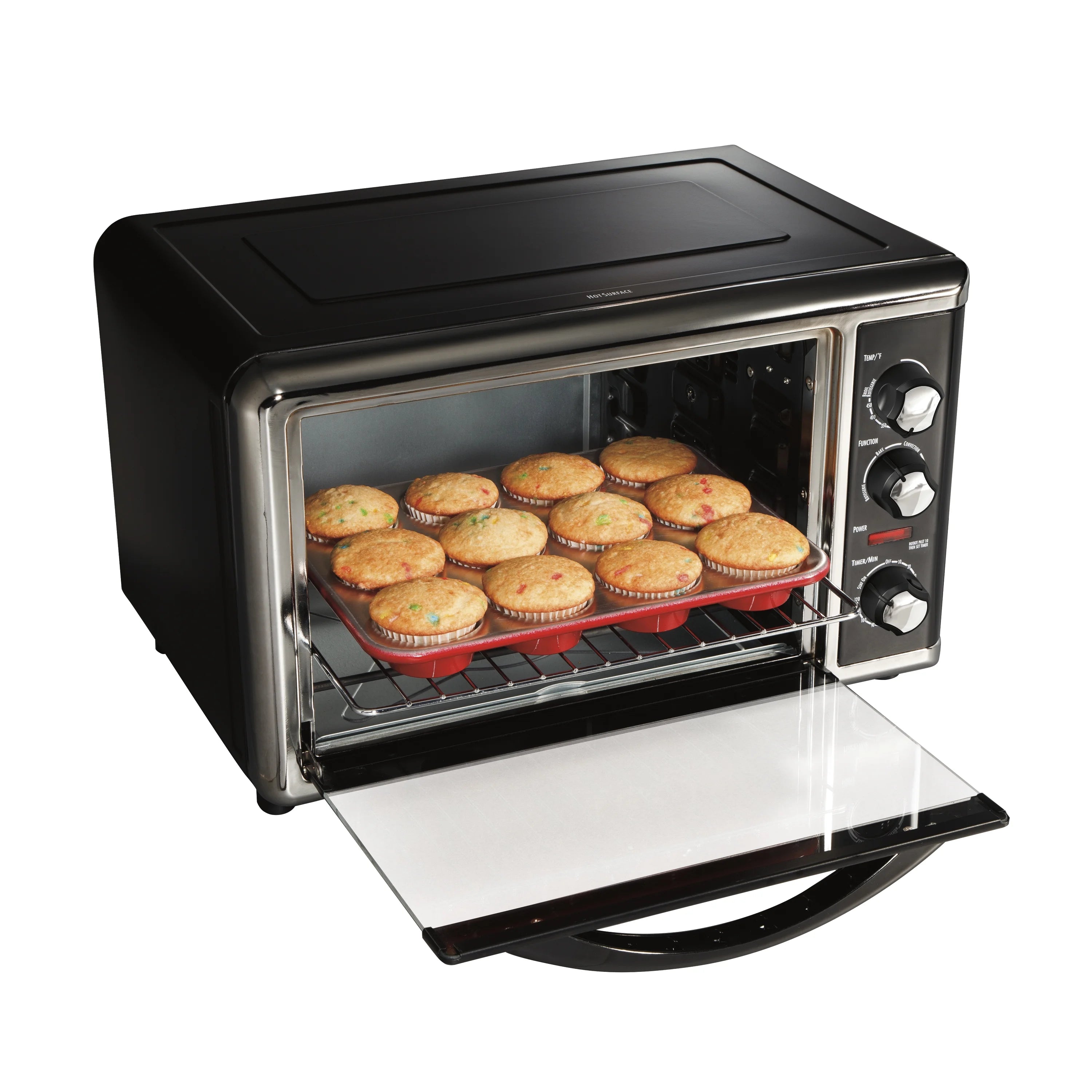 Extra Large Capacity Convection Countertop Oven with Rotisserie, Silver N22099