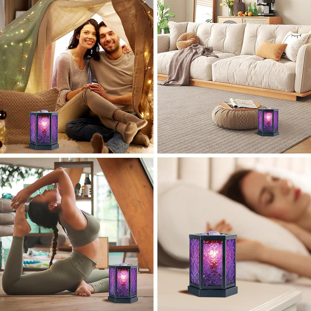 Purple Glass Electric Wax Melt Warmer X628673