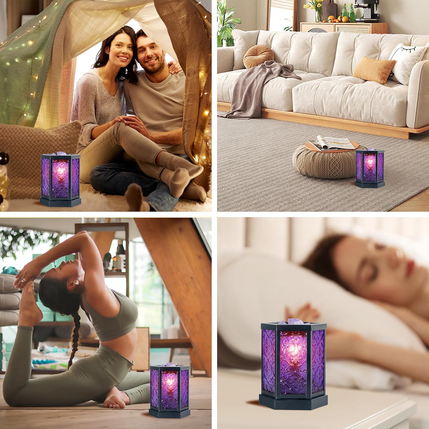 Purple Glass Electric Wax Melt Warmer X628673