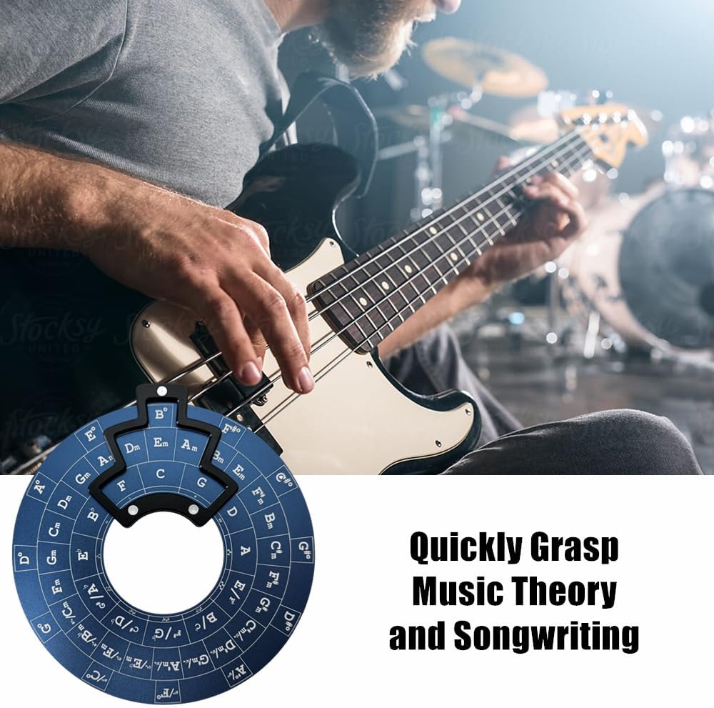 Metal Melody Tool with Guitar Chord Chart Music Theory Book and Wooden Stand Z441
