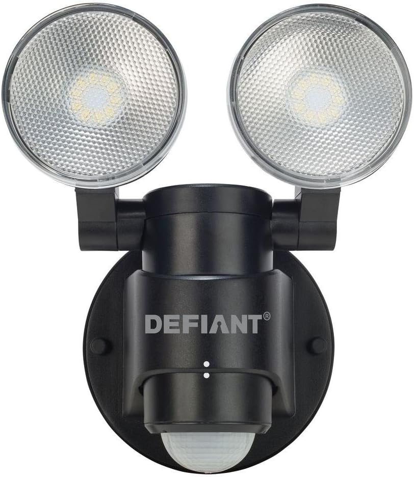 Black 180-Degree 2-Head Outdoor Motion Activated Flood Light G942