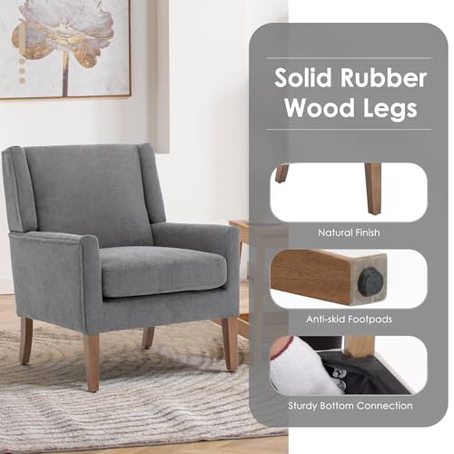 Beige Upholstered Fabric Accent Armchair Z26877