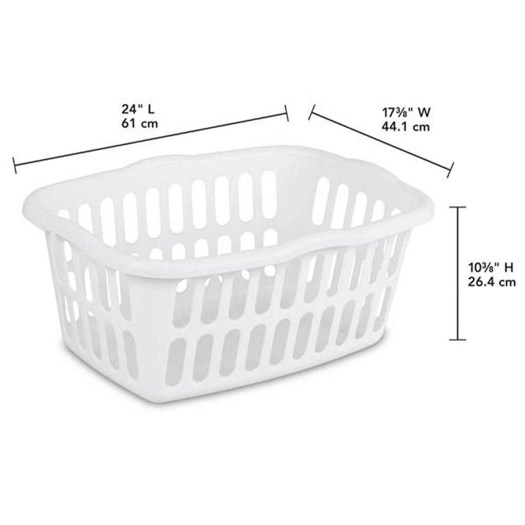 12 Pack Large Rectangular Plastic Laundry Basket Bins C735