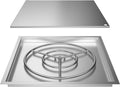 30" x 30" Square DIY Drop-in Firepit System Assembly Set with Stainless Steel Fire Pit Burner Pan, Burner Ring and Protective Cover E129623
