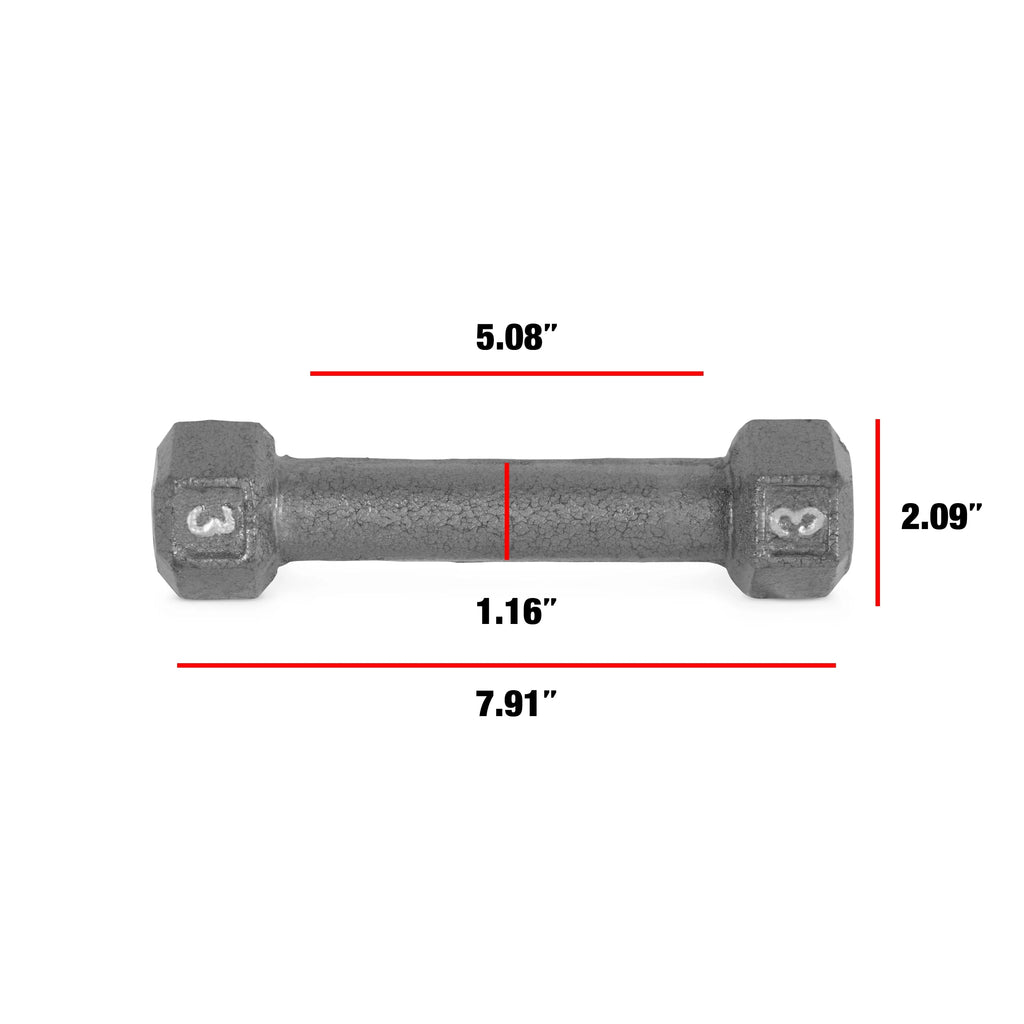 Cast Iron Dumbbell, 25 Lb. Pair D2229