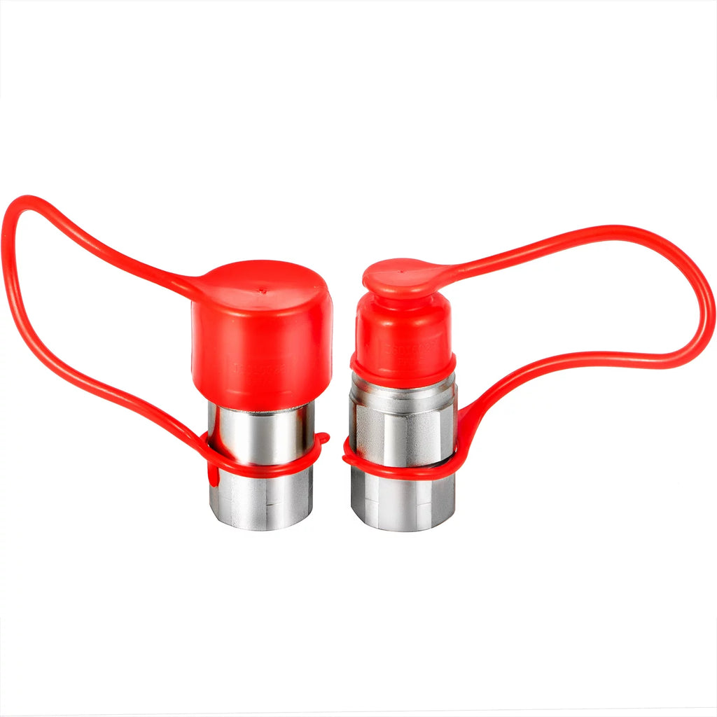 1/2" NPT Thread Hydraulic Couplers with Dust Caps K25338