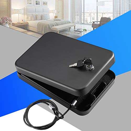 Black Portable Handgun Lock Box H7405