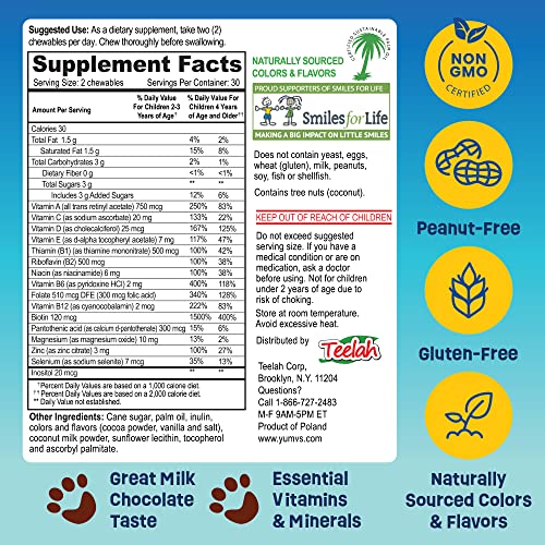 60 Count Kids Multivitamin Chewable Chocolate Bears E213