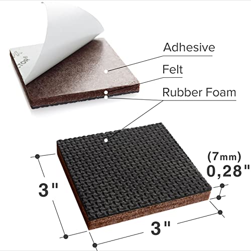 32 PCS 2" Round Self-Adhesive Rubber Furniture Pads O7630