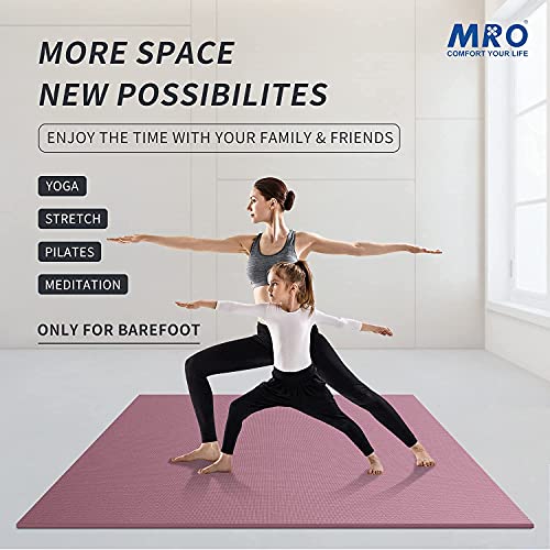 Large 72"x 48"x 9mm Non-Slip Yoga Mat Black E67984