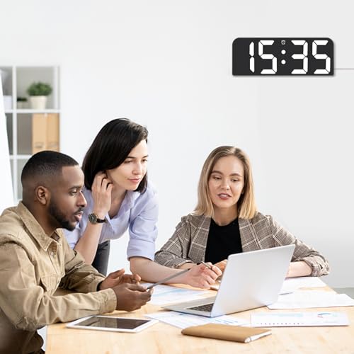 9.6" LED Digital Wall Clock with Remote Control - Red G659