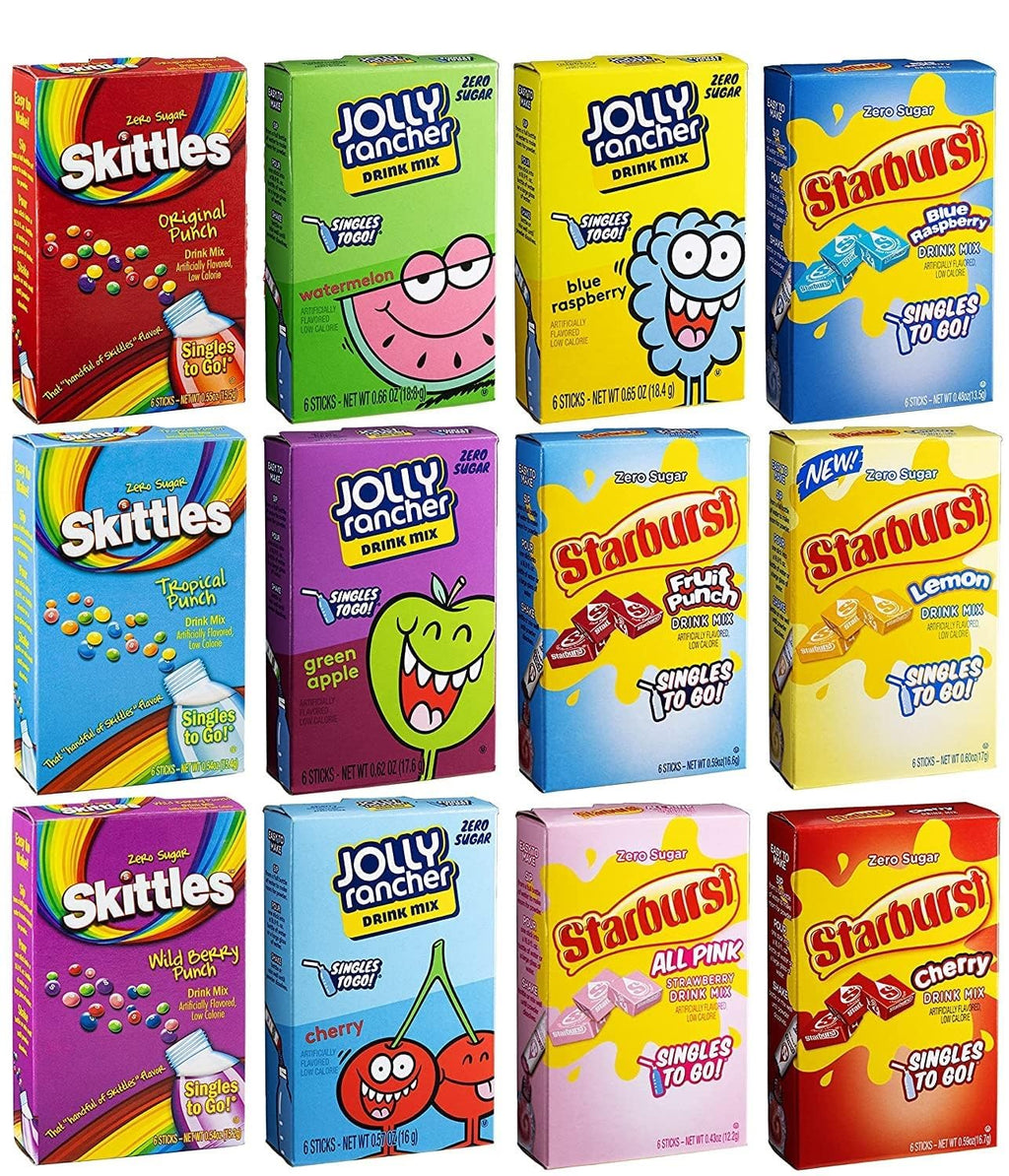 Sugar Free Water Enhancers Variety Pack of 12-72 Total Servings D49301