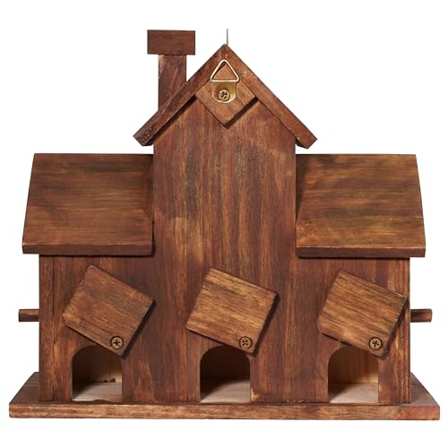 3 Hole Bird House with Bird Feeder R45706