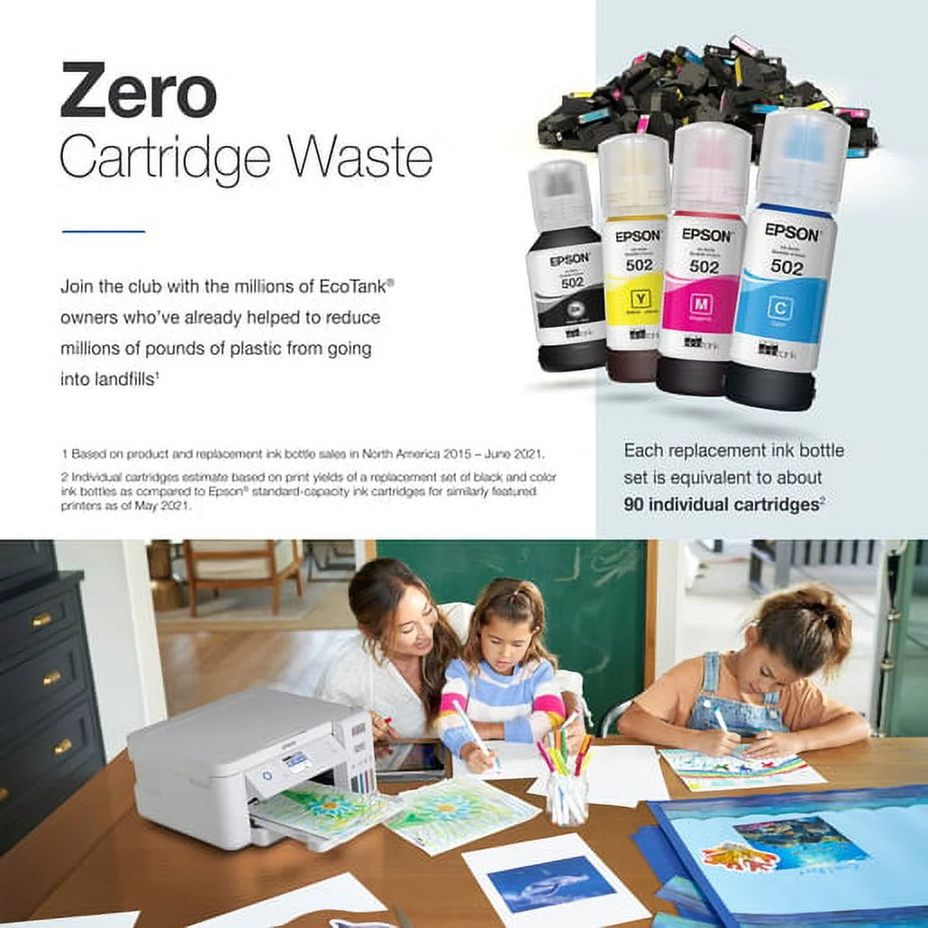 EcoTank ET-3830 Wireless Color All-in-One Supertank Printer with Scan, Copy, Auto 2-sided Printing and Ethernet R102