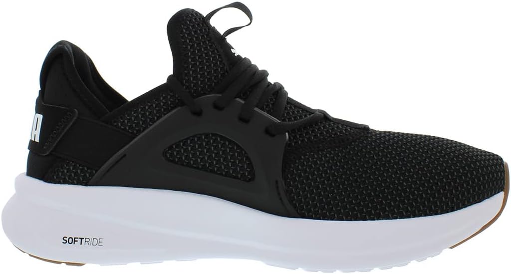 Mens Softride Enzo Evo Knit Shoes, Size: 9.5 M US, Color: Puma Black/Castlerock/High Risk Red Z62612