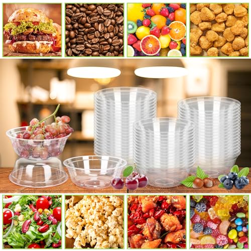 70 Pack 14oz Clear Plastic Bowls H3465