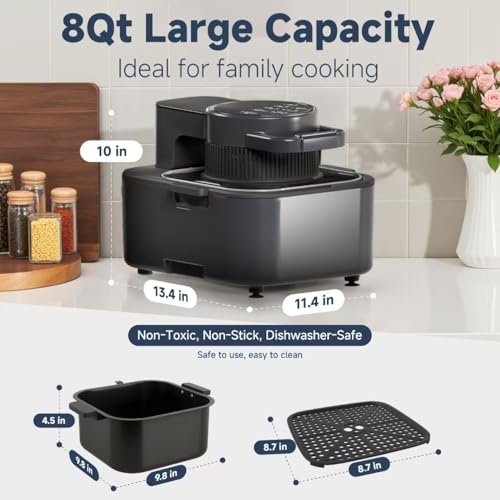 Black 8QT Non Toxic Air Fryer P54712