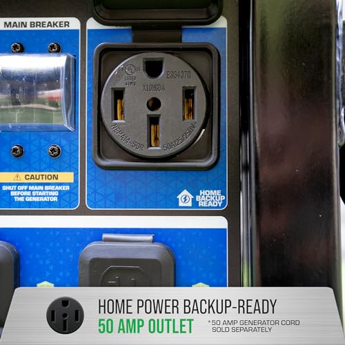 13,000-Watt 500cc Tri Fuel Gas Propane Natural Gas Portable Generator with CO Alert N912974