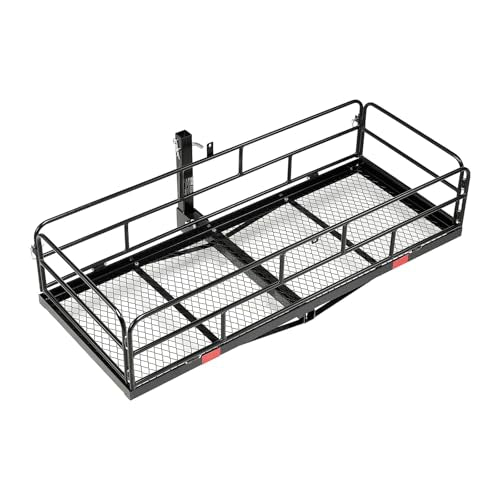 70" x 30" x 6" Folding Hitch Cargo Carrier with 500 lbs Capacity J87838