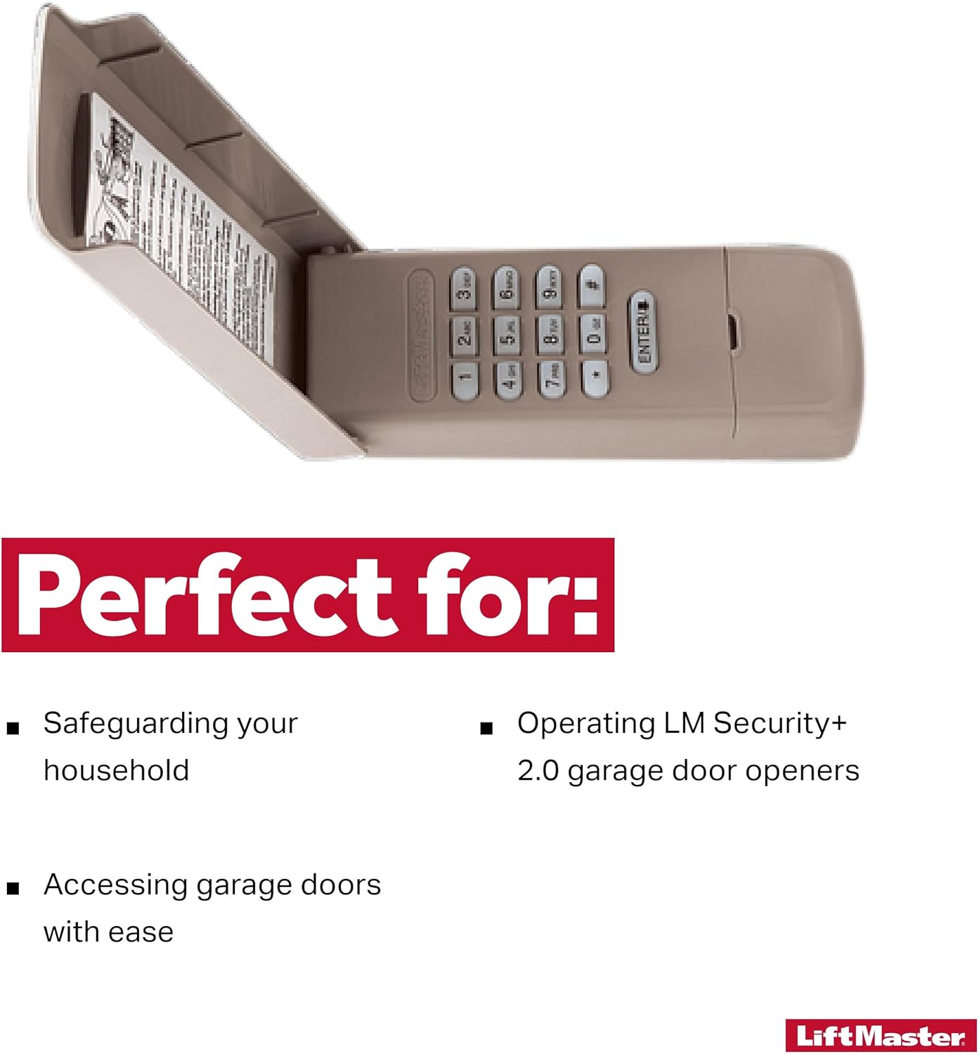 Wireless Keyless Entry Keypad for Garage Door Openers H839809