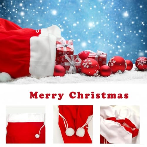Jumbo Velvet Santa Gift Bags with Drawstring Z74363