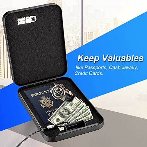 Black Portable Handgun Lock Box H7405