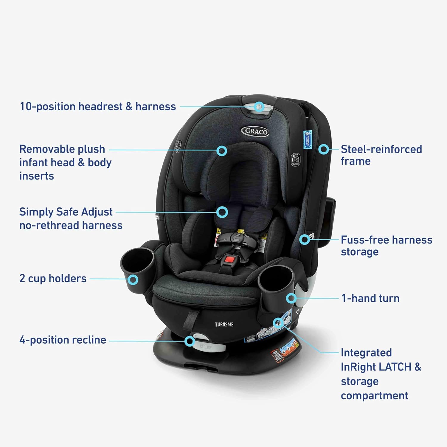 3-in-1 Rotating Convertible Car Seat Q176367