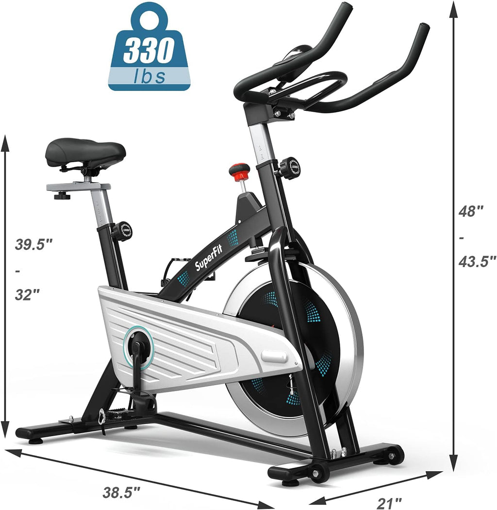 Magnetic Belt Drive Indoor Exercise Cycling Bike with LCD Monitor M583