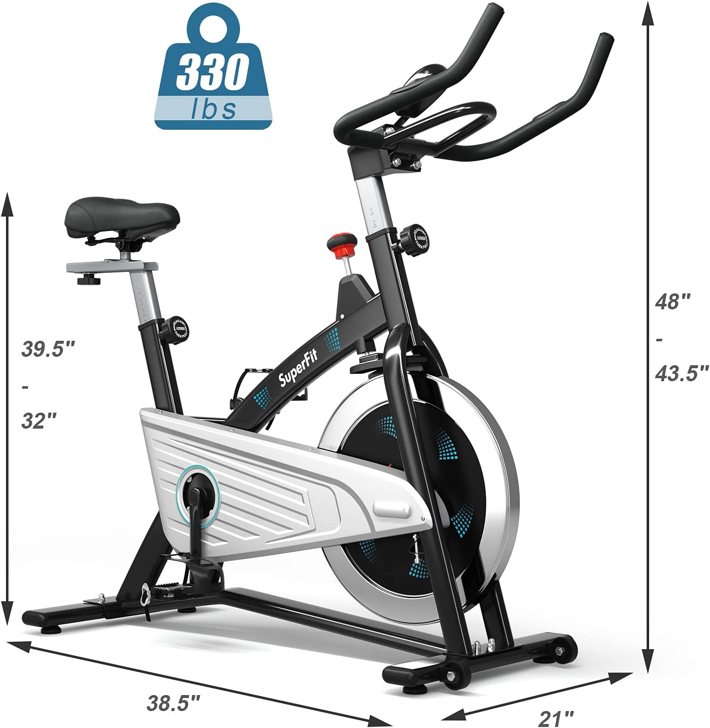 Magnetic Belt Drive Indoor Exercise Cycling Bike with LCD Monitor M583