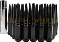 20 Pc Black Solid Metal Lug Nuts with Key U792462