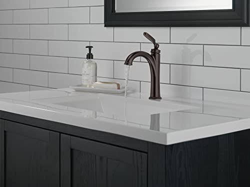 Brushed Nickel Single Hole Bathroom Faucet with Metal Push-Pop Drain Assembly A266