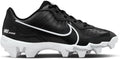 Boy's Rubber Baseball Cleats Black White F7926