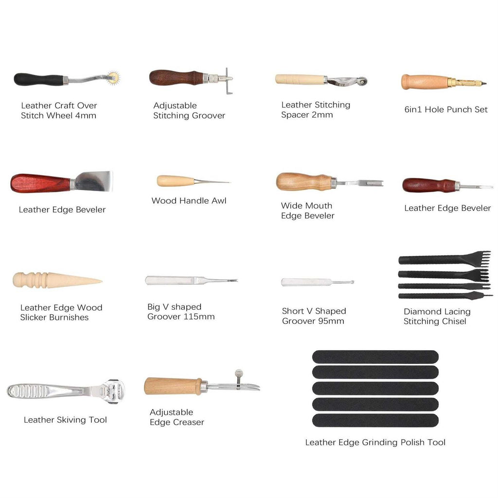 18 Pcs Leather Stitching Working Tools Kit T612
